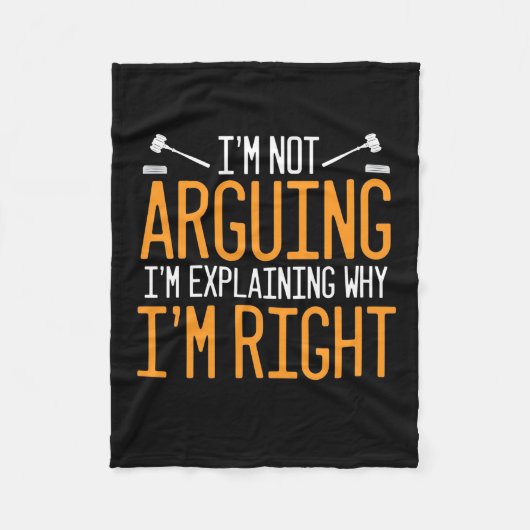 Der Anwalt erklärt, warum ich recht habe Fleecedecke (Vorderseite)