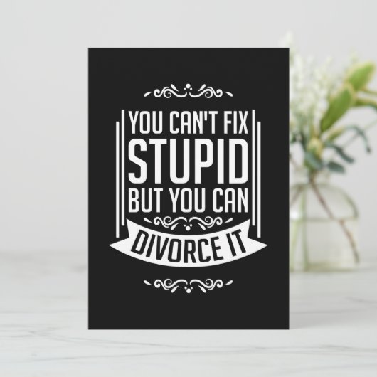 Der Anwalt kann sich scheiden lassen Einladung (Stehend Vorderseite)