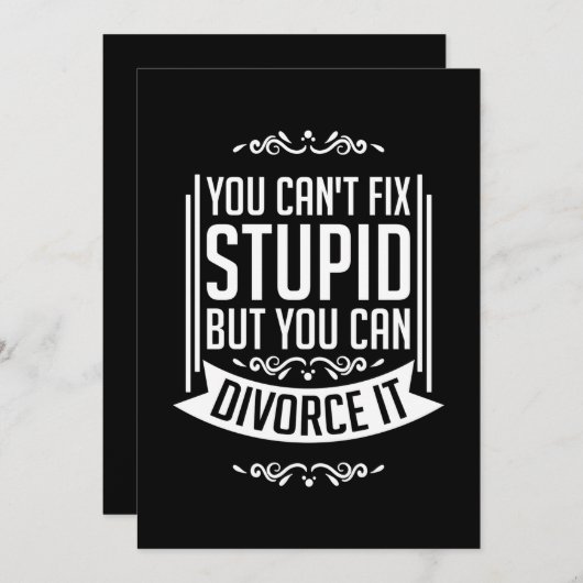 Der Anwalt kann sich scheiden lassen Einladung (Vorne/Hinten)