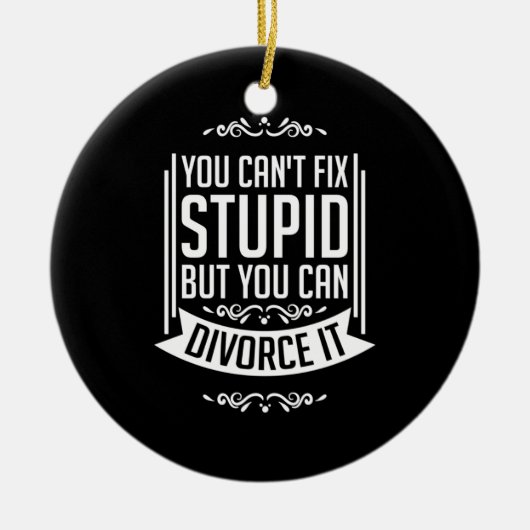 Der Anwalt kann sich scheiden lassen Keramik Ornament (Vorne)