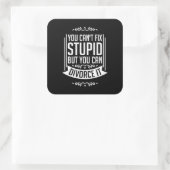 Der Anwalt kann sich scheiden lassen Quadratischer Aufkleber (Tasche)