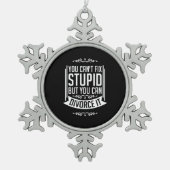 Der Anwalt kann sich scheiden lassen Schneeflocken Zinn-Ornament (Vorderseite)