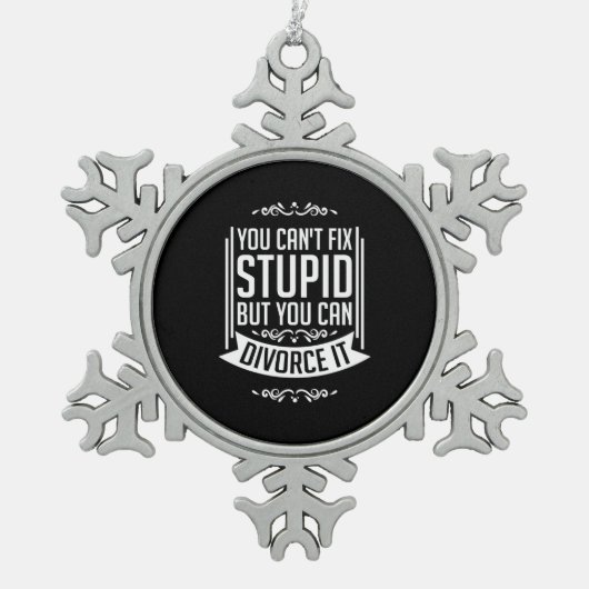 Der Anwalt kann sich scheiden lassen Schneeflocken Zinn-Ornament (Vorderseite)