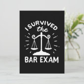 Der Anwalt überlebte die Bar-Prüfung Einladung (Stehend Vorderseite)