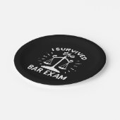 Der Anwalt überlebte die Bar-Prüfung Pappteller (Schrägansicht)