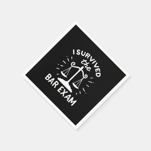 Der Anwalt überlebte die Bar-Prüfung Serviette (Ecke)
