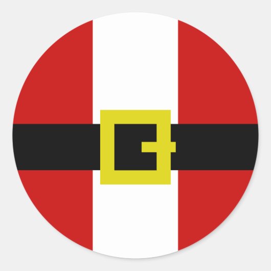 Der Anzug des Weihnachtsmanns Runder Aufkleber (Vorderseite)