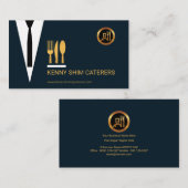 Der Anzugs-Goldtischbesteck-Geräte des Visitenkarte (Vorne/Hinten)