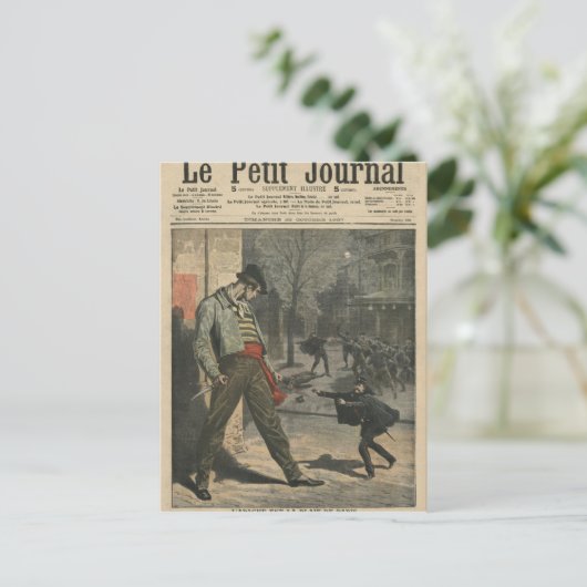 Der Apache ist eine Belästigung für Paris Postkarte (Stehend Vorderseite)