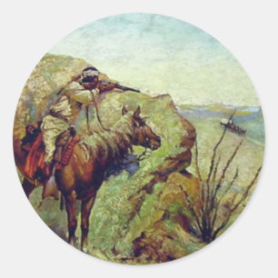 Der Apache Runder Aufkleber