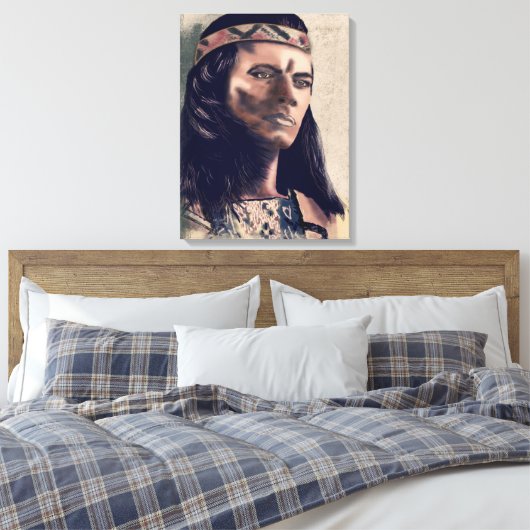 Der Apache - überzogene Canvas Leinwanddruck (Insitu (Schlafzimmer))