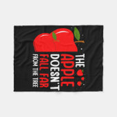 Der Apfel fällt nicht weit vom Baumapfel-Bild Fleecedecke (Vorderseite (Horizontal))