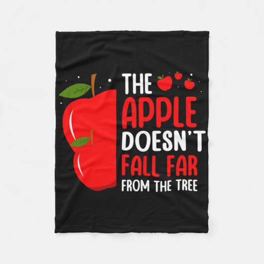 Der Apfel fällt nicht weit vom Baumapfel-Bild Fleecedecke (Vorderseite)