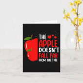 Der Apfel fällt nicht weit vom Baumapfel-Bild Karte (Gelbe Blume)