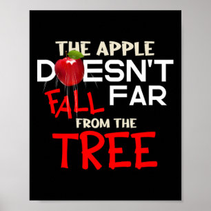Der Apfel fällt nicht weit vom Baumapfel-Bild Poster