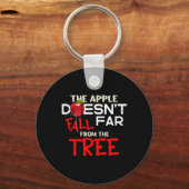 Der Apfel fällt nicht weit vom Baumapfel-Bild Schlüsselanhänger (Vorderseite)