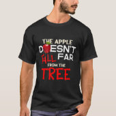 Der Apfel fällt nicht weit vom Baumapfel-Bild T-Shirt (Vorderseite)