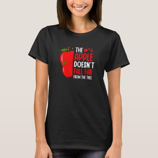 Der Apfel fällt nicht weit vom Baumapfel-Bild T-Shirt (Vorderseite)