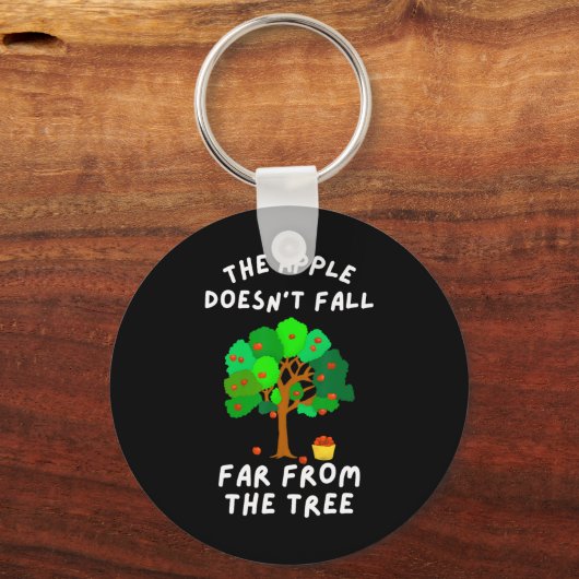 Der Apfel fällt nicht weit von der Baumfreunreihe  Schlüsselanhänger (Vorderseite)