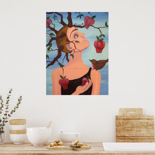 der Apfel fällt nie weit Poster (Küche)