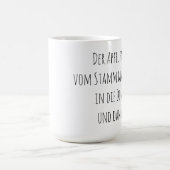 Der Apfel / German Mug Kaffeetasse (Mittel)