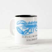 Der Apfel / German Mug Zweifarbige Tasse (Vorderseite Links)