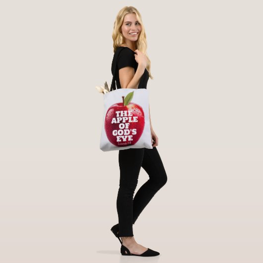Der Apfel Gottes Auge weiß Tasche (Am Model)