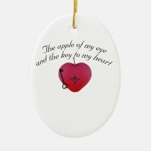 Der Apfel meines Auges und der Schlüssel zu meinem Keramik Ornament