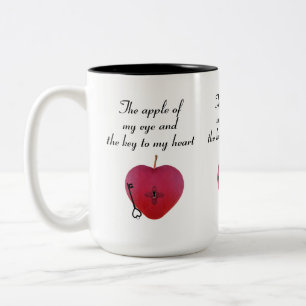 Der Apfel meines Auges und der Schlüssel zu meinem Zweifarbige Tasse