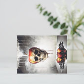 Der Apfel Sin mit Schädel Postkarte (Stehend Vorderseite)