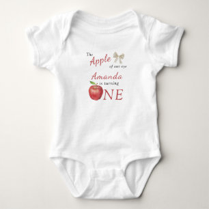 Der Apfel unserer Augen Kindergeburtstag Party Baby Strampler