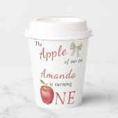 Der Apfel unserer Augen Kindergeburtstag Party Pappbecher (Vorderseite)