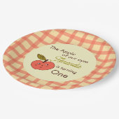 Der Apfel unserer Augen niedlicher Apfel Pappteller (Schrägansicht)