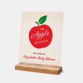 Der Apfel unserer Augenbabydusche Acrylschild (Winkel)