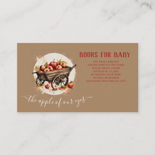 Der Apfel unserer Augenbabydusche Begleitkarte (Vorderseite)