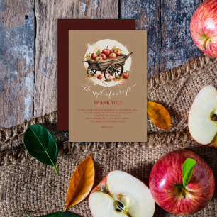 Der Apfel unserer Augenbabydusche Dankeskarte