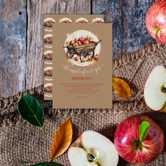 Der Apfel unserer Augenbabydusche Dankeskarte