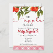 Der Apfel unserer Augenbabydusche Einladung (Vorderseite)