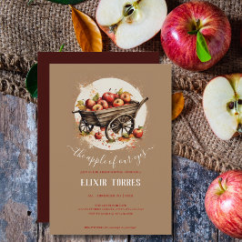 Der Apfel unserer Augenbabydusche Einladung