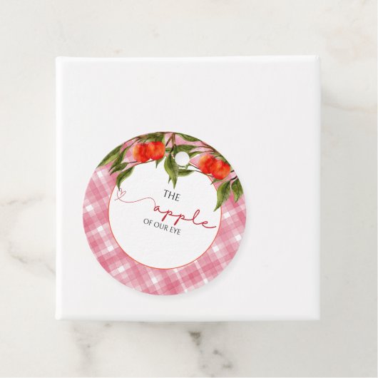 Der Apfel unserer Augenbabydusche Geschenkanhänger (Beispiel)