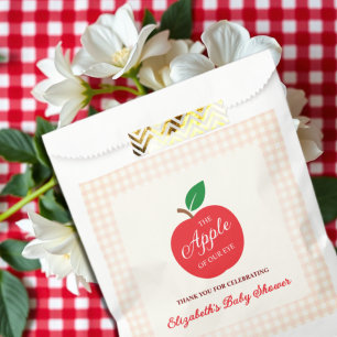 Der Apfel unserer Augenbabydusche Geschenktütchen