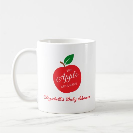 Der Apfel unserer Augenbabydusche Kaffeetasse (Links)