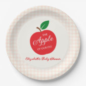 Der Apfel unserer Augenbabydusche Pappteller (Vorderseite)