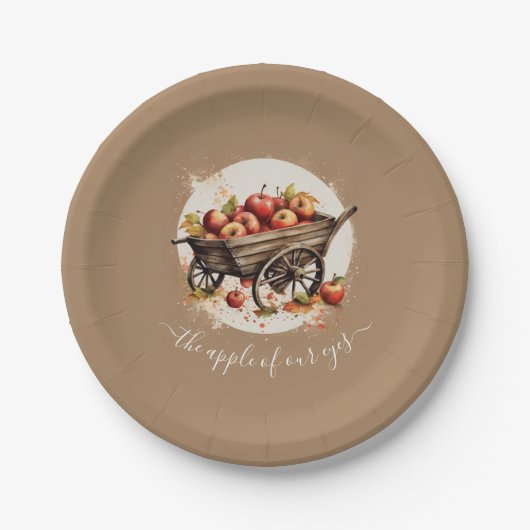 Der Apfel unserer Augenbabydusche Pappteller (Vorderseite)