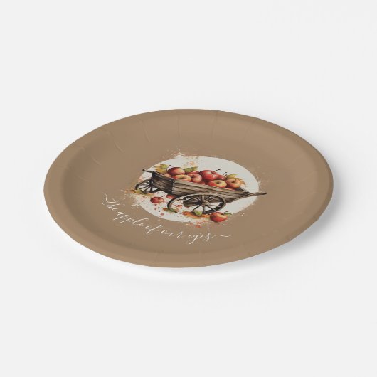 Der Apfel unserer Augenbabydusche Pappteller (Schrägansicht)