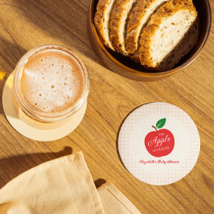 Der Apfel unserer Augenbabydusche Runder Pappuntersetzer