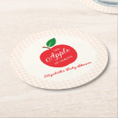 Der Apfel unserer Augenbabydusche Runder Pappuntersetzer (Angewinkelt)