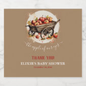 Der Apfel unserer Augenbabydusche Schaumweinetikett (Einzelnes Label)