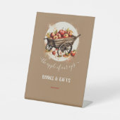 Der Apfel unserer Augenbabydusche Sockelschild (Vorderseite)