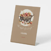 Der Apfel unserer Augenbabydusche Sockelschild (Vorderseite)